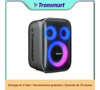 Altavoz Tronsmart Halo 200 de 120W, Altavoz Bluetooth Potente para Fiestas con Sistema de Sonido de 3 Vías, Entrada para Micrófono y Guitarra, Control por Aplicación Negro
