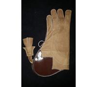 Altawash Cetrería Guante Triple Forro Cuero Nobuk 13 Inch Largo 3 Capa (Cobre Marrón) - XL