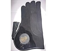 Altawash Cetrería Guante Triple Piel Cuero Nubuck 12 ", 3 Capa, (Negro Carbono) P #7284 - L
