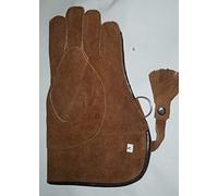 Altawash Nuevo guante de cetrería tamaño pequeño gamuza cuero doble capa 12 pulgadas (marrón cobre)