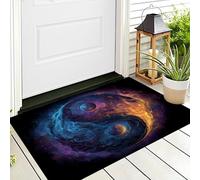 ALTCIRNMD Alfombra Azul Anaranjado Nebulosa Espiral 80X120Cm Pies para Entrada Suave Lavable Paisaje Cósmico para Cocina Antideslizante De Pelo Bajo Plegable para Puerta Delantera Salón