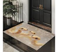 ALTCIRNMD Alfombra Entrada Amarillo Linda Serpiente Alfombras Limpia Zapatos Animales De Dibujos Animados Baño Alfombrilla Antideslizante para Patio Cocina Trasera Interiores Y Exteriores,70X100Cm