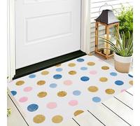 ALTCIRNMD Alfombra Entrada Azul Pálido Lunares De Moda Alfombras Limpia Zapatos Arte Geométrico Baño Alfombrilla para Patio Cocina Trasera Interiores Y Exteriores,70X100Cm
