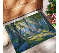 ALTCIRNMD Felpudo Bosque del Sol Sueño Sanador, Antideslizante, Estera Rectangular Lavable A Máquina De Poliéster para Entrada, Cocina, Dormitorio, Baño, Decoración del Hogar, 50X80Cm