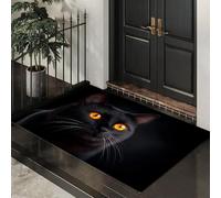 ALTCIRNMD Felpudo Gato Radiante Estilo Fotográfico Realista,Antideslizante,Estera Rectangular Lavable A Máquina De Poliéster para Entrada,Cocina,Dormitorio,Baño,Decoración del Hogar,80X120Cm