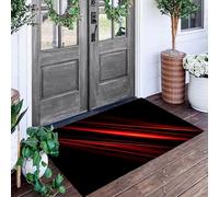ALTCIRNMD Felpudo Neón Lineal Estilo Cyberpunk, Antideslizante, Estera Rectangular Lavable A Máquina De Poliéster para Entrada, Cocina, Dormitorio, Baño, Decoración del Hogar, 60X90Cm