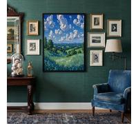 ALTCIRNMD Lienzos Decorativos Cielo Azul Y Campos Cuadro Sobre Lienzo Paisaje Pastoral Vertical 40X60Cm Cuadros Decoracion Salon Dormitorio Cocina Cuadros Pared Imágenes Wall Art Prints Decor