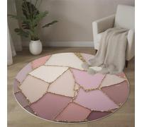 ALTCIRNMD Líneas De Grieta 3D Alfombra De Sala Grande Azul Geometría De Lujo Ligero Patrón Alfombra Infantil Habitación Antideslizante Suave Alfombrilla De Decoración Juego Felpudo, Rosa 180Cm