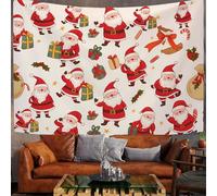 ALTCIRNMD Navidad Tapiz,Rojo Verdoso Papá Noel Dong Qingye Personajes De Dibujos Animados Decoración Del Hogar De Pared Arte De Para Sala De Estar Dormitorio Fiesta Habitación,130Wx150Tcm