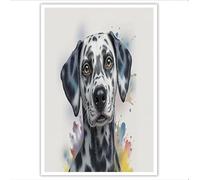 ALTCIRNMD Prints Blanco Y Negro Dálmata Pósters De Arte De Pared Decoración De Dormitorio,Animales De Acuarela Laminas Decorativas Impressions Sobre Lienzo Cuadros,Sin Marco 50X70Cm