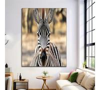 ALTCIRNMD Prints En Blanco Y Negro Cebra Rayada Pósters De Arte De Pared Decoración De Dormitorio,Personalidad Animal Laminas Decorativas Impressions Sobre Lienzo Cuadros,Sin Marco 50X70Cm