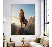ALTCIRNMD Prints Marrón León De Montaña Pósters De Arte De Pared Decoración De Dormitorio,Animales Naturales Laminas Decorativas Impressions Sobre Lienzo Cuadros,Sin Marco 30X40Cm