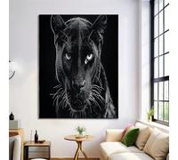 ALTCIRNMD Prints Negro Pantera Negra Pósters De Arte De Pared Decoración De Dormitorio,Animales De Lápiz Laminas Decorativas Impressions Sobre Lienzo Cuadros,Sin Marco 70X100Cm