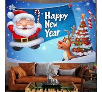 ALTCIRNMD Psicodélico Tapiz Los Renos Papá Noel Tapiz Pared Tapiz Ropa Cama Personajes Dibujos Animados Impresión Patrones Manta Playa Para Dormitorio Sala Estar Dormitorio 130Wx150Tcm