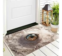 ALTCIRNMD Tapete para Puerta Delantera para Interiores Y Exteriores,Blanquecino Ojos Texturizados Arte Mágico Todas Las Estaciones,Entrada Al Aire Libre Patio,80X120Cm