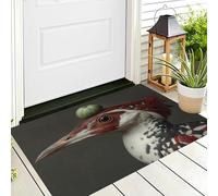 ALTCIRNMD Tapete Rojo Blanco Ave De Higo Puerta Felpudo De Entrada Exterior Atrapar Suciedad Alfombra Pintura Al Óleo Realista para Interior Jardines Cocina Pasillo Trasera Delantera,70X100Cm