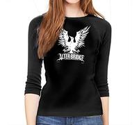 Alter Bri-dge Black-Bird - Camiseta de béisbol para mujer, manga 3/4, raglán, camiseta de sóftbol, blanco, 42