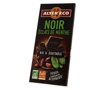 Alter Eco Tablette de Chocolat Noir éclats de menthe Bio et équitable 100 g