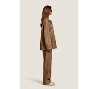 ALTER EGO Georgia Suede Overshirt Blouse Dark Sand Talla: XS | Sobrecamisas Outlet | Mujer | Marrón