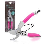 Altera la Vita Profesional Floristería Tijeras de podar Tijeras para Rosas | pequeño y ergonómico para diestros y Zurdos | Tijeras de Bypass con Cuchillas de Acero SK5 afiladas | 18 cm Pink