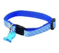 Alterego - Collar Ajustable para Gato con Lunares y Colgante a Juego - Alter Ego - Azul