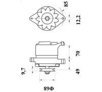 Alternado MAHLE MG 156 para SEAT 131 (131A) 2.4 1978-1986