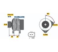 Alternador 0 986 045 310 BOSCH para SKODA VW SEAT