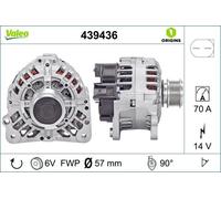 Alternador 439436 VALEO para Audi VW Skoda