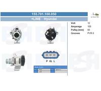 Alternador BV PSH 100A - 155.701.100.050
