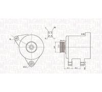 Alternador con polea 063731605010 MAGNETI MARELLI para TOYOTA COROLLA Compact