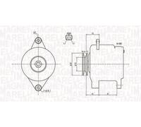 MAGNETI MARELLI Alternador Generador Para Nissan X-Trail Pick-Up T30 D22 N16