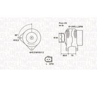 Alternador con polea 063731757010 MAGNETI MARELLI para LAND ROVER BMW
