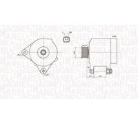 Alternador con polea 063731768010 MAGNETI MARELLI para RENAULT MEGANE II Sedán