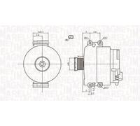 Alternador con polea 063731774010 MAGNETI MARELLI para BMW 3 3 Touring 1 X3 5