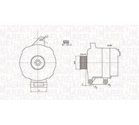 Alternador con polea 063731780010 MAGNETI MARELLI para FORD FIESTA V FUSION