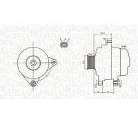 Alternador con polea 063731792010 MAGNETI MARELLI para TOYOTA RAV 4 II