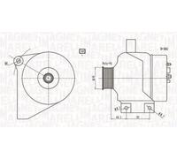 Alternador con polea 063731861010 MAGNETI MARELLI para VOLVO S80 I V70 II S60 I