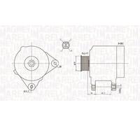 Alternador con polea 063731907010 MAGNETI MARELLI para TOYOTA AVENSIS Sedán