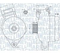 Alternador con polea 063731925010 MAGNETI MARELLI para FORD FOCUS II