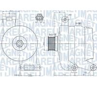 Alternador con polea 063731931010 MAGNETI MARELLI para VOLVO S40 II V50 C30
