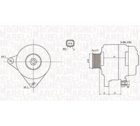 Alternador con polea 063731959010 MAGNETI MARELLI para RENAULT OPEL HYUNDAI