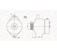 Alternador con polea 063732026010 MAGNETI MARELLI para OPEL SUZUKI
