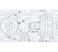 Alternador con polea 063732027010 MAGNETI MARELLI para TOYOTA YARIS