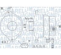 Alternador con polea 063732138010 MAGNETI MARELLI para KIA HYUNDAI