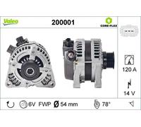 Alternador con polea 200001 VALEO para VOLVO MAZDA FORD