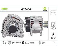 VALEO Alternador 437454 con polea, generador trifásico