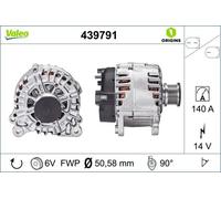 Alternador con polea 439791 VALEO para VW SEAT AUDI SKODA