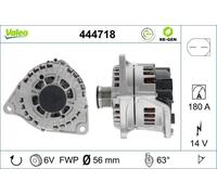 Alternador con polea 444718 VALEO para FIAT PEUGEOT CITROËN IVECO