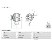 Generador trifásico BOSCH 0 986 049 500