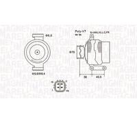 MAGNETI MARELLI 063731980010 Alternador